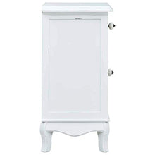 vidaXL Tavolo da comodino, in MDF, 40 x 30 x 62 cm, colore: bianco