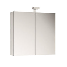 Allibert - Set di mobili da bagno premontati, funzione Softclose, mobiletto a specchio, 80 cm, colore: Bianco