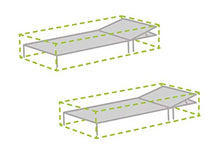 Set di 2 coperture per lettino da giardino, 200 x 75 cm, resistenti alle intemperie