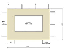 QUICK STAR 2 pareti Laterali per Gazebo da Giardino, Anticato, 3 x 3 m, Parete Laterale, Beige