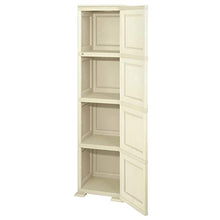 Tontarelli S.p.A. COLONNINA 4 Moduli Ante Lisce Mobile Contenitore, Angora, 43x40x164 cm