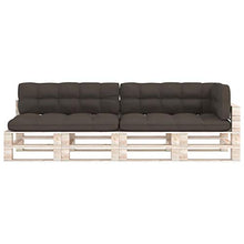 Tidyard 5 pz Cuscini per mobili in Pallet Trapuntati e Imbottiti, per divani, per Interni ed Esterni, per Salotto, terrazza, Giardino,120 x 80 x 12 cm,Grigio Talpa