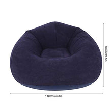 SANON Poltrona Singola Gonfiabile Ultra Morbida per Divano per Dormitorio da Viaggio da Campeggio All'aperto Blu 110X110x80cm/ 43. 3X43. 3X31. 5 Pollici