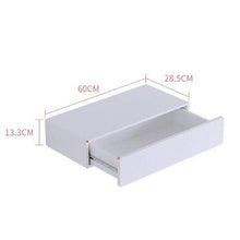 Semplicità Elegante Scaffale a Muro Scaffali Sospesi Scaffali in Legno Massello Cassetto Di Stoccaggio Semplice Resistente All'Usura Salva Spazio Camera da Letto - 2 Dimensioni, HJJ, bianca, 60x28