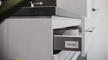 Set da bagno Damo 130 2 parti incl. granito G654 1 foro in bianco lucido