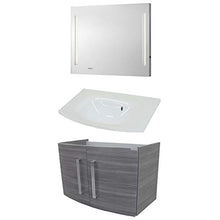 Fackelmann Set di mobili da Bagno Lugano Mobiletto da Bagno/lavabo/Specchio