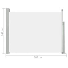 E E-NICES Tenda Laterale Retrattile per Patio 140x500 cm Crema