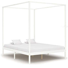 FAMIROSA Giroletto con Baldacchino 2 Cassetti Bianco in Pino 180x200 cm