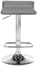 CLP Sgabello Bar Dyn Imbottito in Similpelle I Sedia Bancone Regolabile 60-78 CM I Sgabello Alto Girevole 360°, Colore:Grigio