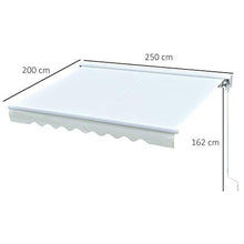 Outsunny Tenda da Sole 250x200cm per Esterno a Bracci con Apertura Automatica, Telecomando e Luci a LED, Beige