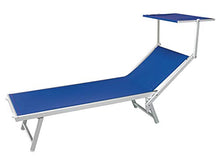 GARDENIA Procida Lettino Mare, Blu, 162 x 80 x 29 cm