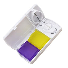 HEALLILY 2 pezzi pillola cutter splitter doppia griglia scatola di pillole compresse di medicinali dispenser divisore custodia