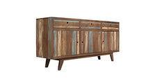 Hanper Dynamic24 - Credenza retrò, stile vintage, con 3 cassetti, 145 x 40 x 75 cm