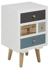 AC Design Furniture Comodino, Pino, Bianco