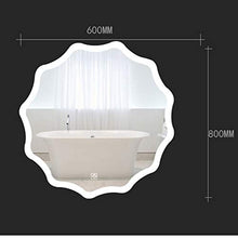 FYHpet Specchio da Bagno con lampadari a Forma di Fiore, Interruttore tattile, dimmerabile, Specchio a LED, Grande Specchio cosmetico, Bagno, Soggiorno