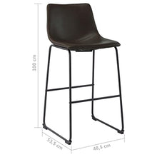 vidaXL Sgabelli da Bar 2 pz Marrone Scuro in Similpelle