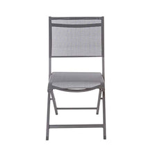 Sedia pieghevole antracite per giardino in alluminio e textilene, da 60x88x47 cm Grigio