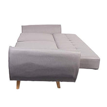 Mendler Divano Letto Schienale Regolabile HWC-J19 Tessuto Grigio