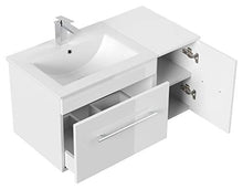 Set di mobili da bagno Fortuna bianco lucido