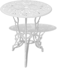 Muy, set di 3 mobili da giardino con tavolo e 2 sedie, bianco