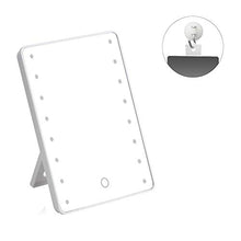 Specchio cosmetico con luce LED, touch screen, 16 LED, senza fili, per trucco, con specchio da barba