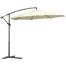 Outsunny Ombrellone Decentrato Giardino Parasole Ferro 3M con Protezione UV Beige