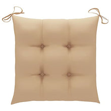 vidaXL Sedie da Giardino 2 pz con Cuscini Beige Massello di Teak