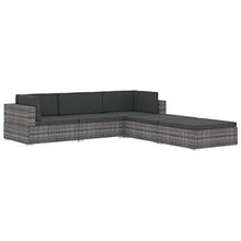 vidaXL Seduta Centrale Modulare 1 pz con Cuscini Foderati Lavabili Leggera Elegante Arredi da Esterno Divano in Polyrattan Nero Telaio in Acciaio - Arredi Casa