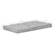 FAMIROSA Cuscino per Pallet e Pavimento in Cotone 120x80x10 cm Grigio