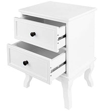 MIADOMODO® Comodino con 2 Cassetti - 49x34,5x30cm, Bianco, in Legno e MDF, Set da 1 o 2 - Comodino da Letto, Comodino Camera da Letto, Comodini da Notte, Camera da Letto Salotto (Set da 1)