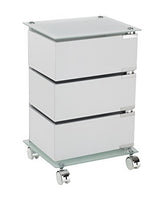 Wink design, Green Bay, Cassettiera con Ruote, MDF, Bianco