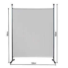 QUICK STAR Paravento da Giardino 150 x 190 cm Divisorio in Tessuto Balcone Protezione della Privacy Bianco