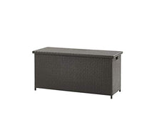 Beliani Scatola per Cuscini Marrone Rattan Sintetico Coperchio 126 x 46 cm 290 L Modena