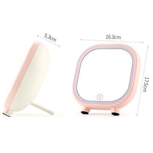 Specchi per Il Trucco da appoggio, Specchio per Trucco Bluetooth Senza Fili Lampada Acustica Specchio Illuminato Strumento cosmetico Portatile Specchio da Barba, Rosa