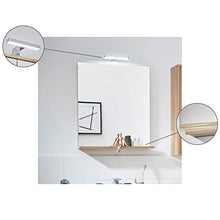 FACKELMANN Set di mobili da bagno Finn 5 pezzi da appendere 60 cm e specchio da bagno con lampada a LED
