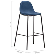 SKM Set da Bar 3 pz in Tessuto Blu E