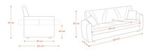 Dafne Italian Design Divano Letto 3 posti. Tessuto in Micro Fibra Bordeaux (cm. 225 x 87 x 92 h)