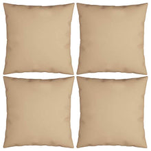 vidaXL Cuscini Decorativi 4 pz Beige 40x40 cm in Tessuto