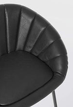 SGABELLO BAR JACKY PU NERO VINTAGE