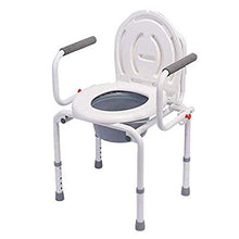 YHNMK Altezza Regolabile Sedia WC, Portatile Commode, Vaso Rimovibile per Anziani/Disabili, con Piedini in Gomma Antiscivolo