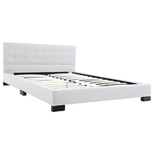 SKM Letto con Materasso Bianco in Similpelle 140x200 cm (52.3kg)