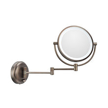 Dongyd Specchio d'ingrandimento di vanità del bagno 3X, specchio a due lati specchio a parete rotondo di trucco a due lati Specchio cosmetico a due lati, girevole 360 °, braccio estensibile per la c