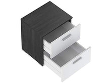 Marchio Amazon - Movian, comodino a 2 cassetti in stile moderno, modello Kolva, 37,7 x 44,5 x 47 cm, colore grigio