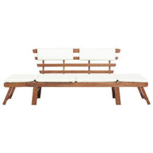 vidaXL Robusto Lettino Sdraio/Panca da Giardino in Legno Massello di Acacia 190x66x75 cm
