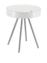 Wink Design Spok Comodino, Legno, Bianco, 45.5x45.5x53 cm