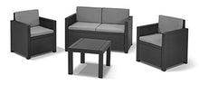 Allibert Lounge Victoria Sofa, Grafite/Cool Grigio, 129 x 63 x 77 cm, 233822
