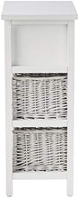 Marchio Amazon - Movian - Mobile con cassetti in vimini, 40 x 28 x 71 cm, bianco