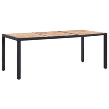 SKM Set da Pranzo da Giardino 9 pz con Cuscini in Polyrattan Nero (79kg)