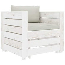 FAMIROSA Set Divani da Giardino 2 pz con Cuscino Beige in Legno