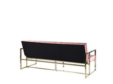 Beliani Divano 3 Posti Colore Rosa Opaco in Velluto Stile Modern Retro Marstal